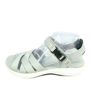 Clarks Mira Tide Gray Nylon Cloudstepper Buckled Sport Sandals Size 8.5 M